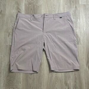 Travis Mathew Light Gray Flat Front Shorts
